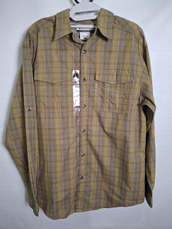 Columbia Other - Columbia Men's Yellow Plaid Long-Sleeve Button-Down Shirt